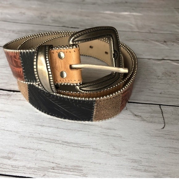 Century Canada Accessories - 90s Vintage Century Canada Patchwork Bohemian Mid-western style belt